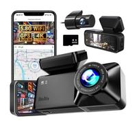 4k Dashcam,2026 New Night Vision Dashcam with Parking Monitoring, with Front and Rear Camera, 5.8ghz WiFi/App Control, GPS, Parking Mode 64GB Card, 170° Wide Angle