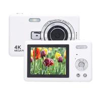 4K Digital Camera, 16X Optical Zoom HD Vlogging Camera with 2.4 Inch IPS Screen 50MP Compact Portable Small Point Shoot Camera Gift for Student Children Teen (64GB)