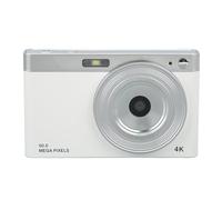 4K Digital Camera, 16X Zoom 50MP AF Autofocus Vlogging Camera, 2.88in IPS HD Mirrorless Camera with battery, LED Fill Light Portable Mini Compact Camera for Macro Shooting, Teens, Students(White)