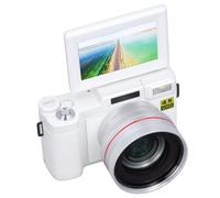4K Digital Camera, 180 Degree Flip Screen, 4X Digital Zoom, ABS, Small Portable Outdoor Digital Video Camera (White)