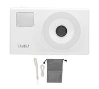 4K Digital Camera 48MP HD 16x Zoom WDR Stabilization Music Beauty Retro Compact Camera with Fill Light for Teens Students (White)
