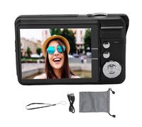 4K Digital Camera, 48MP HD 2.7 Inch Screen Point and Shoot Camera 8X Zoom Autofocus Auto Beauty Anti Shake Travel Camera with Fill Light for Teens Kids (Black)