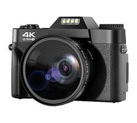 4K Digital Camera 48MP Vlogging 60FPS Auto Focus 16X Zoom Video Camcorder Recording Takes Sharp Smooth(No Wide-angle lens)