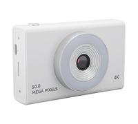 4K Digital Camera, 48MP Vlogging Camera for Photography, 8x Zoom HD Retro CCD, 2.4 Inch HD Display, Digital Camera with Fill Light (White)