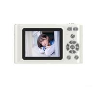 4K Digital Camera 48MP, With 16X Zoom Anti-Shake 2.4 Inch Screen Video Camera With Flash Face Detection For Students Beginner(White)