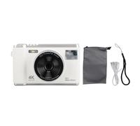 4K Digital Camera 50MP 28inch Screen Autofocus Vlogging Camera 16X Digital Zoom Flash Anti Shake Teens Adult Beginner (White)