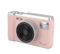 4K Digital Camera, 50MP Autofocus Vlogging Camera with LED Flash, 16X Digital Zoom Compact Camera, Anti Shake Travel Camera for Kids, Adults, Teens (Pink)