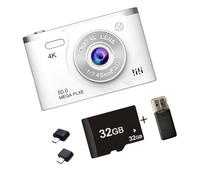 4K Digital Camera 6400W Pixeled 2.5in Screen Fill Light Enhances Low Light for Travel Photography Travel Camera