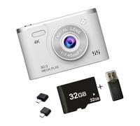 4K Digital Camera 6400W Pixeled 2.5in Screen Fill Light Enhances Low Light for Travel Photography Travel Camera