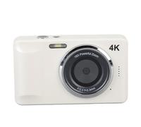 4K Digital Camera, 64MP 18X Digital Zoom Video Camcorder Autofocus with 2.8 Inch Screen, Compact Travel Small Camera Rechargeable for Photography (White)