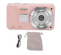4K Digital Camera 64MP 18x Zoom Autofocus Anti Shake HD Video Vlogging Camera Compact Travel Camera for Teen Boy Girl Kids Student Photography Outdoor Adventure Portable Zinc (Pink)