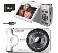 4K Digital Camera 64MP Autofocus 3.0'' 180° Flip Screen Portable for Photo & Vlog Featuring Time Lapse & Slow Motion & 20 Filters 32GB 2000mAh Ideal for Social Media Creators Beginner&Childen