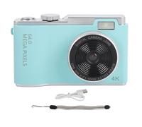 4K Digital Camera 64MP HD 2.4 Inch IPS Screen 16x Digital Zoom Compact Travel Camera with Built in Mic for Teens Beginners (No Memory Card)