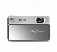 4K Digital Camera, 64MP HD Autofocus Retro Sliding Camera (Silver) | 2.8 Inch Screen, 16X Digital Zoom, 700mAh Battery, for Teens Adult Beginner