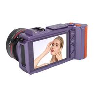 4K Digital Camera, 70MP F1.8 Auto Focus 50X Zoom Compact Point Shoot Vlogging Camera With Double Screen Flash, Built in Battery, for Teens Adult Beginner (Violet)