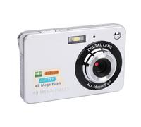 4K Digital Camera, 8X Digital Zoom 48MP Vlog Camera, 2.7in Screen, Built in Fill Light, Support USB Data Transmission, Anti Shake, for Beginners and Children (Silver)