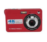 4K Digital Camera, 8X Zoom Video Camera Camcorder Autofocus with 2.7 Inch Screen, 48MP HD Anti Shake Pocket Travel Camera for Photography Selfie Vlogging (Red)