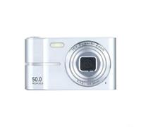4K Digital Camera, Anti Shake Portable HD Selfie Camera Type-C Charging 16X, For Kids Teens Beginners(Silver)