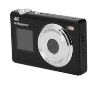 4K Digital Camera Autofocus 48MP Anti Shake 16X Digital Zoom Beauty Filters Portable Compact Camera Dual Screen for Students (Black)