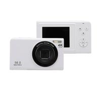 4K Digital Camera Autofocus, 56MP Vlogging Camera HD 16X Digital Zoom Camera, Portable Mini Compact Camera Gifts for Kids Teens Adult Beginner, 1 Battery, 2.4 Inch (White)