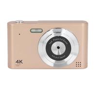 4K Digital Camera, Autofocus Vlogging Camera with 2.4in Screen, 16X Digital Zoom, Anti Shake Video Camera, 48MP Compact Small Camera for Kids Students Teens (Gold)