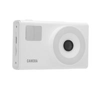 4K Digital Camera, CCD Vintage Camera 48MP Compact Camera with 2.4 Inch Screen, 16X Digital Zoom, Anti Shake, Fill Light for Beginners, Teenagers, Students (White)