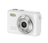 4K Digital Camera, Digital Vintage Mini Camera, Point and Shoot Digital Camera with 16X Zoom 32GB Card, 1800mAh Big Battery, Portable Compact Camera for Teens Adult Beginner (White)
