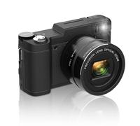 4K Digital Camera for Photography, 48MP Autofocus Vlogging Camera with 3.0'' 180° Flip Screen, Anti Shake Compact Travel Camera with Flash Lens Cap Hood 1300mAh Battery