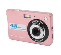 4K Digital Camera for Photography, 48MP Compact Point and Shoot Camera with 2.7in Screen, 8X Zoom Auto Focus Anti Shake Small Video Camera for Travel Birthday Gift (Pink)