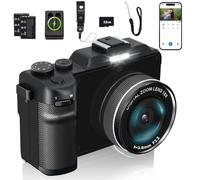 4K Digital Camera for Photography 64MP 18X Digital Zoom Auto Focus Macro Lens,Vlogging Camera with WiFi 2 Batteries 32G TF Card Charging Station,Portable Travel Camera for YouTube