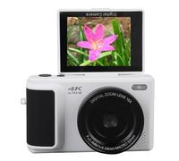 4K Digital Camera for Photography, 64MP Camera with 180° Flip Screen, Multiple Beauty Filters, 16x Zoom, Anti Shake Auto Focus Mirrorless Camera for Selfie Photo Video (White)