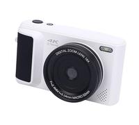 4K Digital Camera for Photography, 64MP HD Autofocus Vlogging Camera with 2.8 180° Flip Screen, Retro Mirrorless Video Cam with 16X Digital Zoom, AI Stabilization (White)