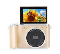 4K Digital Camera for Photography, 64MP Vlogging Camera with 3 Flip Screen, 16X Digital Zoom Autofocus, Wide Angle Lens, for Beginner (Gold)