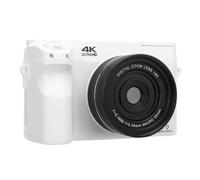 4K Digital Camera for Photography, 75MP Vlogging Camera with 3 Inch LCD Screen, 18X Digital Zoom Compact Video Camara for Beginner (White)