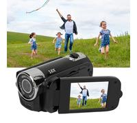 4K Digital Camera for Photography and Video, 2.4 Inch Rotatable Screen Camcorder,16X Zoom Video Recorder with Fill Light, Compact Camera for Travel (Black)