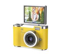 4K Digital Camera for Photography Auto Focus, 48MP Vlogging Camera, 2.4inch Flip Screen Compact Travel Camera with 8X Zoom Anti-Shake, Portable Small Gift