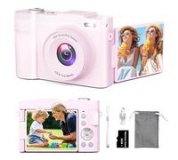 4K Digital Camera for Photography Auto-Focus, Compact 50MP Camera with 180° Flip Screen, 16X Digital Zoom, Camara Fotografica with 32GB Card - Great for Vlogging and Learning Photography