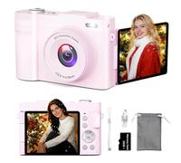 4K Digital Camera for Photography Auto-Focus, Compact 50MP Camera with 180° Flip Screen, 16X Digital Zoom, Camara Fotografica with 32GB Card - Great for Vlogging and Learning Photography