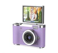 4K Digital Camera for Photography Auto Focus,Portable Retro Camera with Flip Screen,2.4inch Flip Screen Compact Travel Camera with 8X Zoom Anti-Shake,Retro Camera for Outdoor
