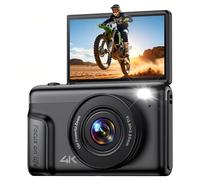 4K Digital Camera for Photography Vlogging: 64MP Compact Cameras with Flip Screen & Anti-Shake - Gift for Beginners Teens Adults - Mini Video Cam 16X Zoom Travel for Boys Girls No SD Card