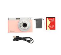 4K Digital Camera for Teens, Compact Portable Digital Camera, 50MP Retro Camera with 2.88 Inch HD IPS Screen and 16X Zoom, Small Camera for Travel Vlogging and Everyday Photography (Roseate)