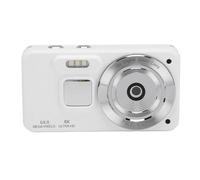 4K Digital Camera Portable, 1080P Camera, 18x Digital Zoom, Autofocus Anti Shake, Compact Travel Camera, for Kid Student Children Teen Girl Boy (White)