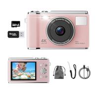 4K Digital Camera, Real 50MP Vlogging Camera with 32G TF Card, 16x Zoom, AF Auto Focus, Anti-Shake Display, 2.83 Inch LED Display, Flash, Camera