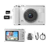 4K Digital Camera, Real 50MP Vlogging Camera with 32G TF Card, 16x Zoom, AF Auto Focus, Anti-Shake Display, 2.83 Inch LED Display, Flash, Camera