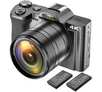 4K Digital Camera Video Camera Camcorder Ultra HD 48MP WiFi YouTube Vlogging Camera with Wide Angle Lens 3.5 Inch IPS Touchscreen Camera Recorder 16x Digital Zoom Digital Camera (4k)