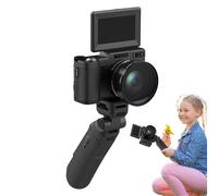 4K Digital Camera Vlogging - 48MP Digital Travel Camera | Anti-Shake Video Reminder with Touch Screen Turn Through Your Phone or Control, Remote Control for Photography and Video