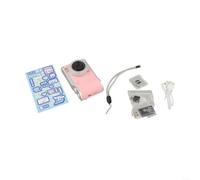 4K Digital Camera with 48MP CCD Sensor, 8X Zoom & 180° Flip Screen, Portable Compact Camera for Students and Beginners, Ideal for Teens, Black(Pink 32G)