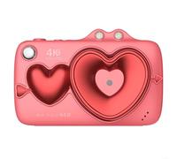 4K Digital Camera with 64MP Sensor丨 Dual Front and Rear Cameras丨 2.8 Inch HD Flip Screen丨 WiFi Connectivity for Vlogging and Selfies丨 Supports Up to 256GB For SD Card丨(Pink)