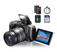 4K Digital Cameras for Photography, 12X Autofocus, 72MP Optical Zoom, Vlogging Camera for YouTube, Photography Camera with 270° Flip Screen, 4K Cameras Controlled by