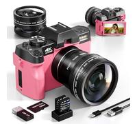 4K Digital Cameras for Photography,48MP/60FPS Video Camera for Vlogging, WiFi & App Control Vlogging Camera for YouTube, Small Camera with 32GB TF Card.Wide-Angle & Macro Lens